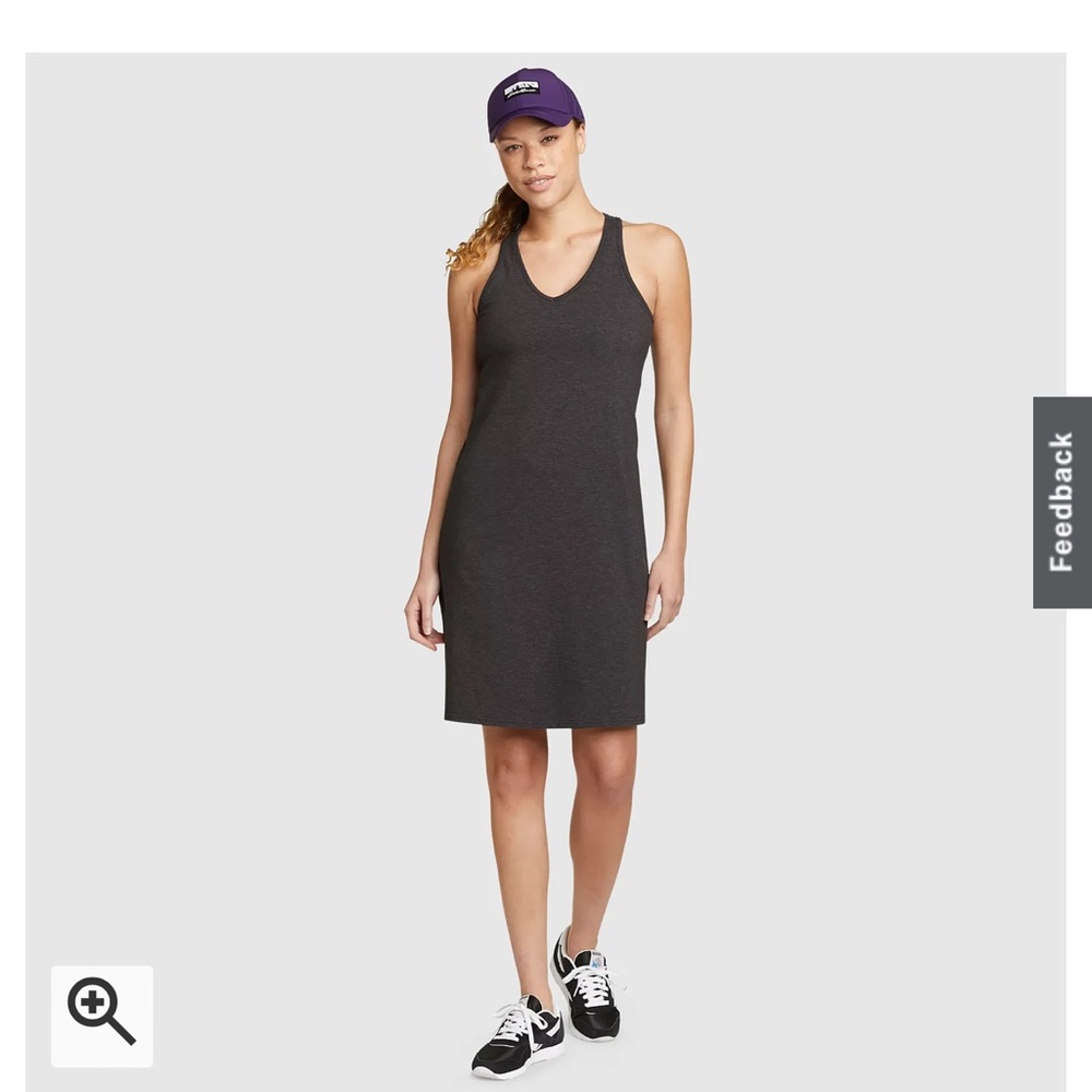 Eddie Bauer Black Meadow Trail Tank Dress-Size L   NWOT